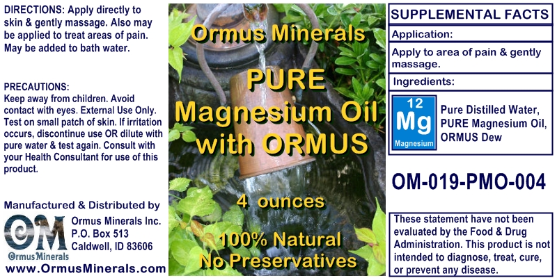 Magnesium Oil with Ormus